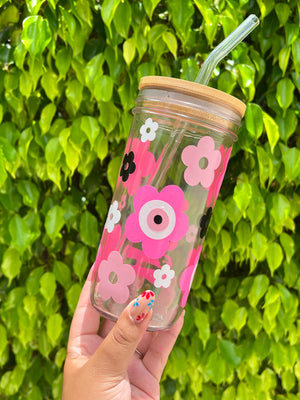 Custom Evil Eye 24 oz Glass Cup