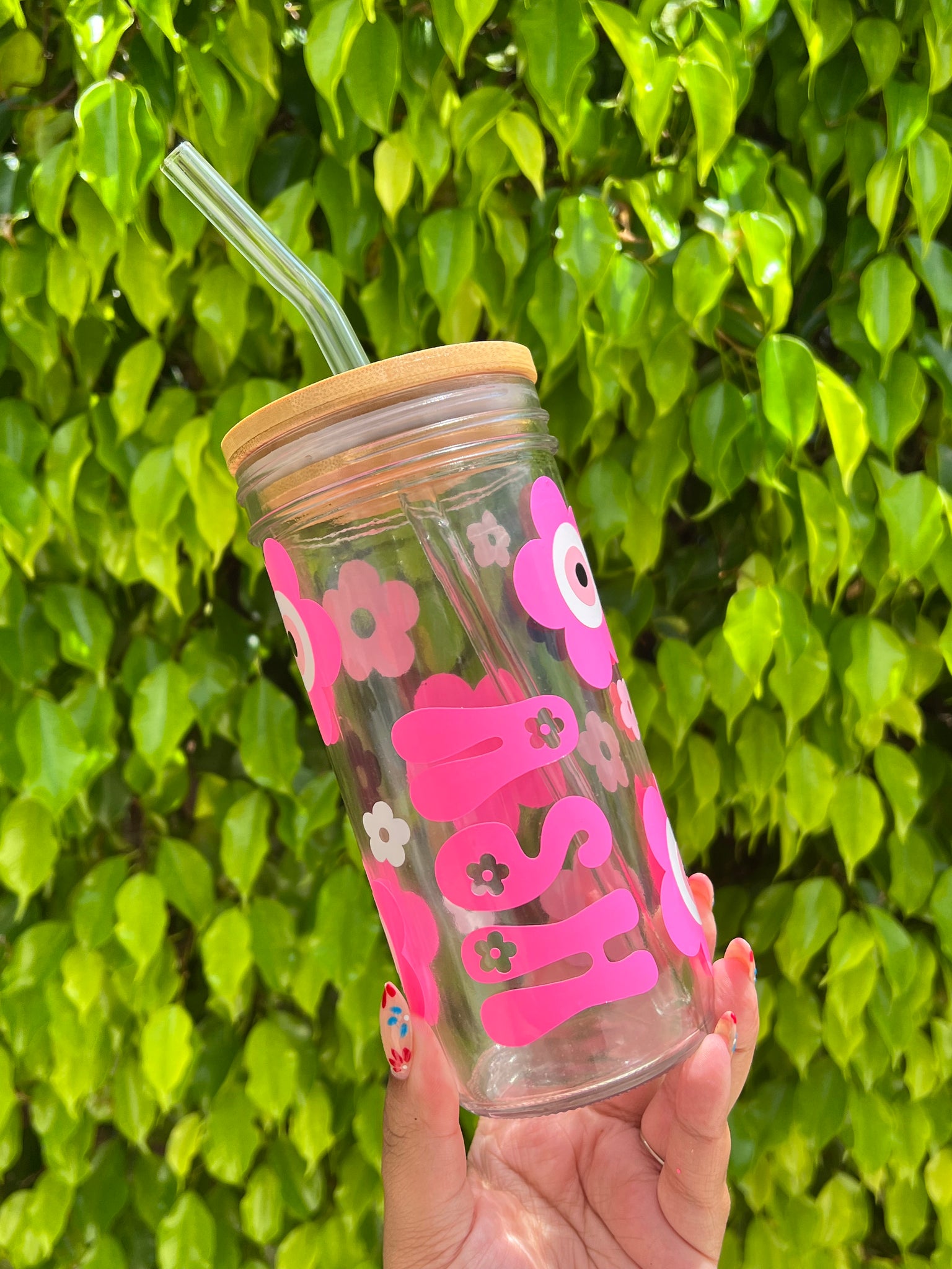 Custom Evil Eye 24 oz Glass Cup