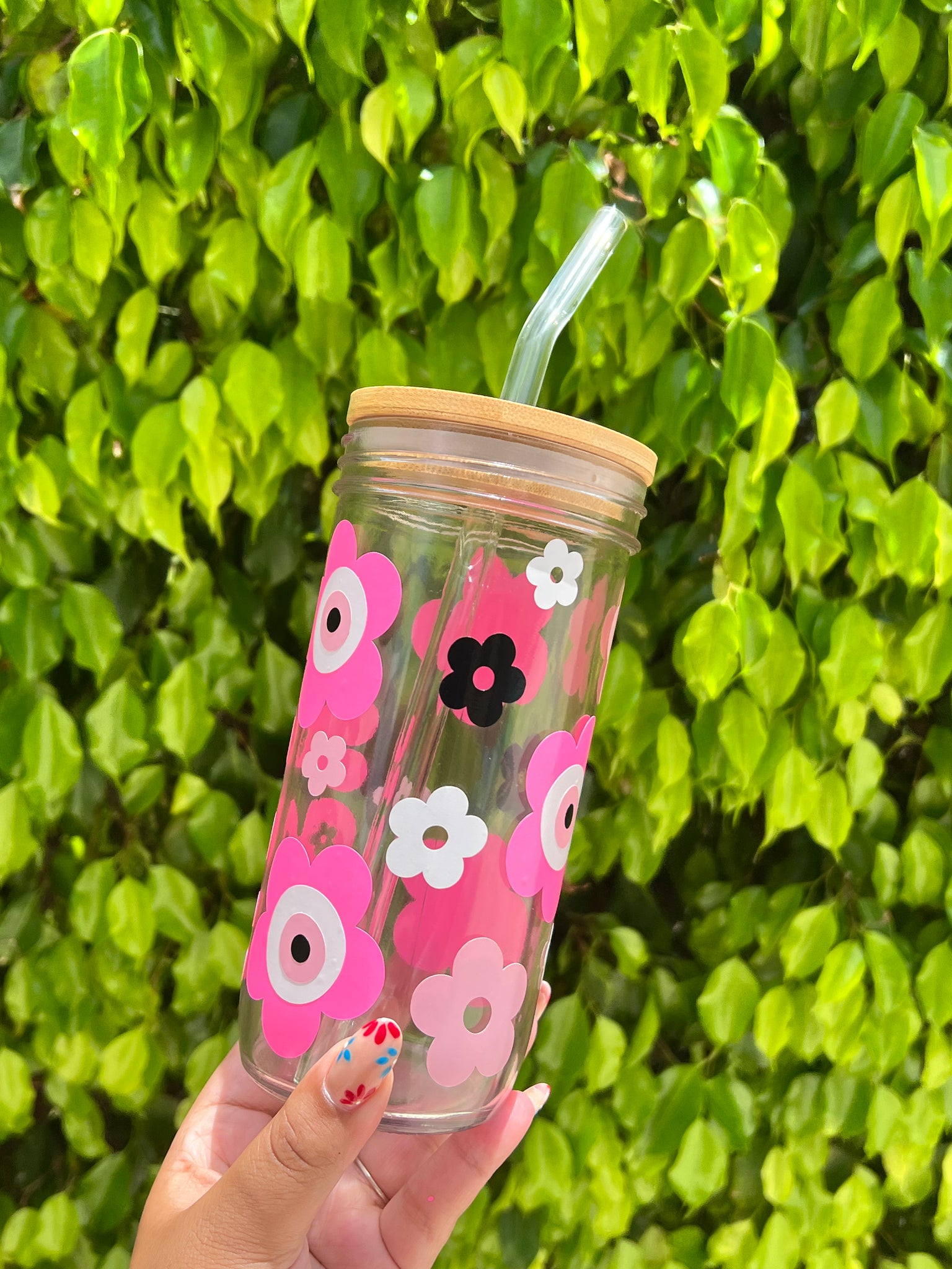 Custom Evil Eye 24 oz Glass Cup